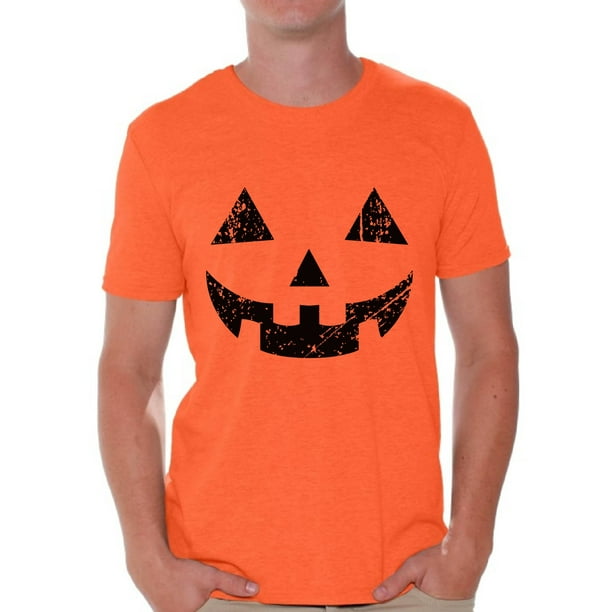 Halloween T Shirt Pumpkin Face Jack O Lantern Spooky Funny Tee